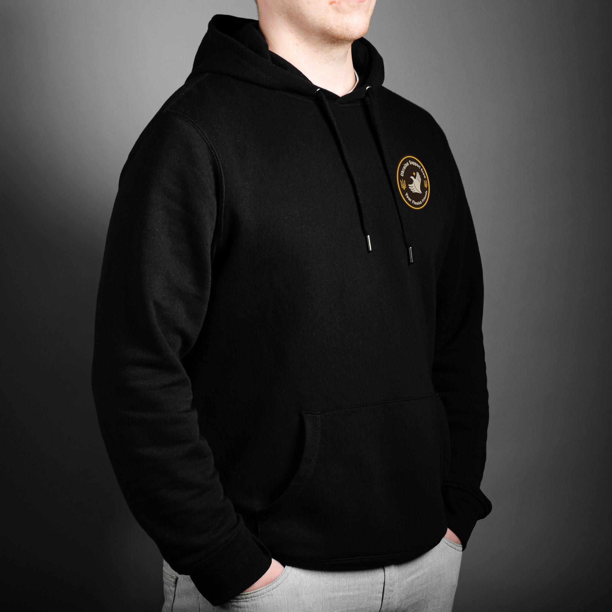 YFF huppari, musta